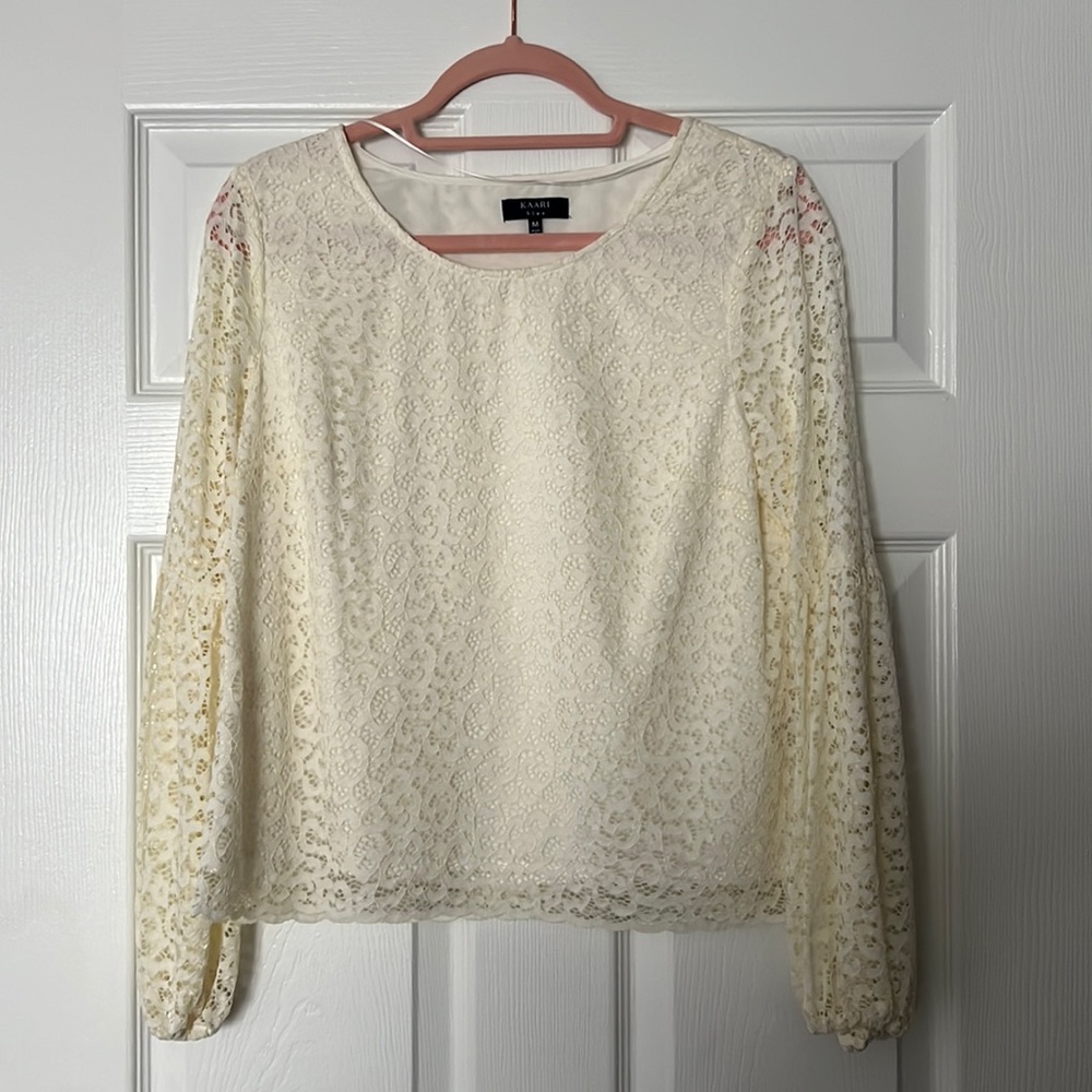 Worn once crochet lace top!